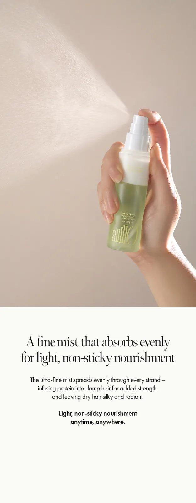 anillO Patchouli Garden Damage Repair Cream Hair Mist