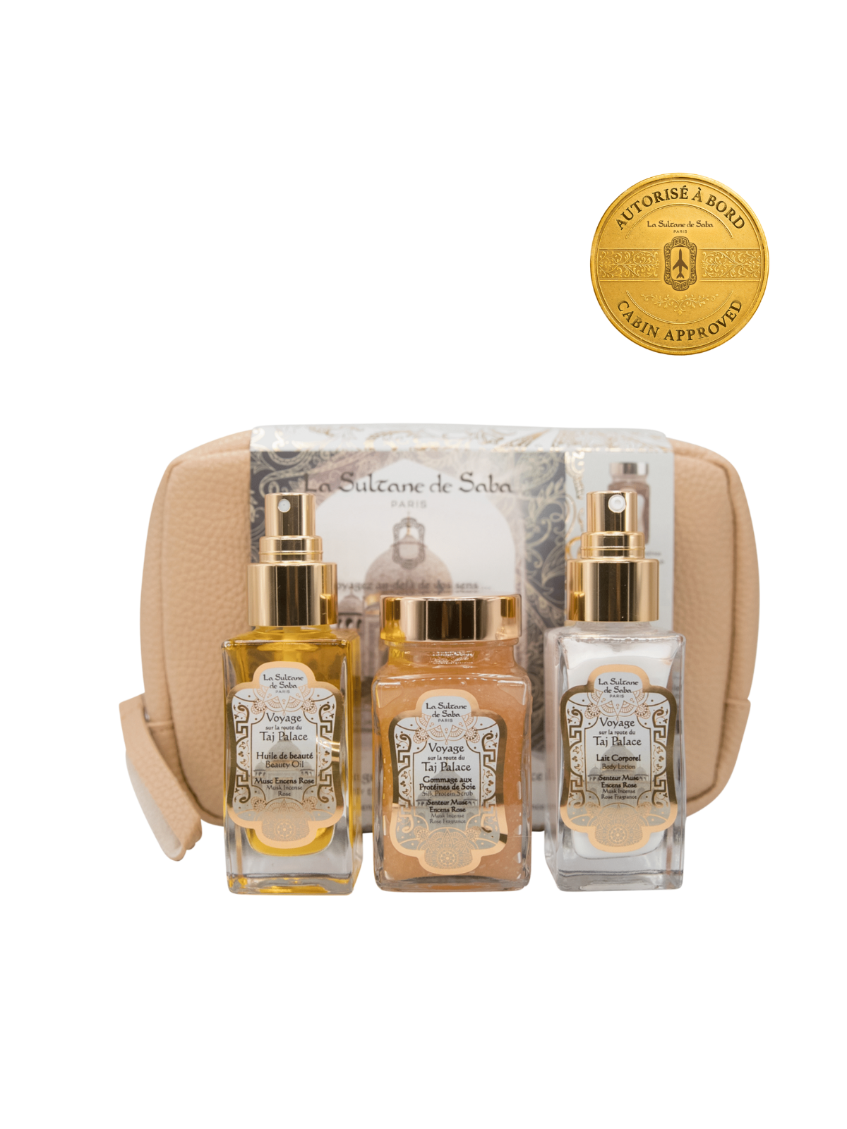 La Sultane De Saba Taj Palace Gift Set (Silk Protein Scrub, Beauty Oil, Body Lotion)